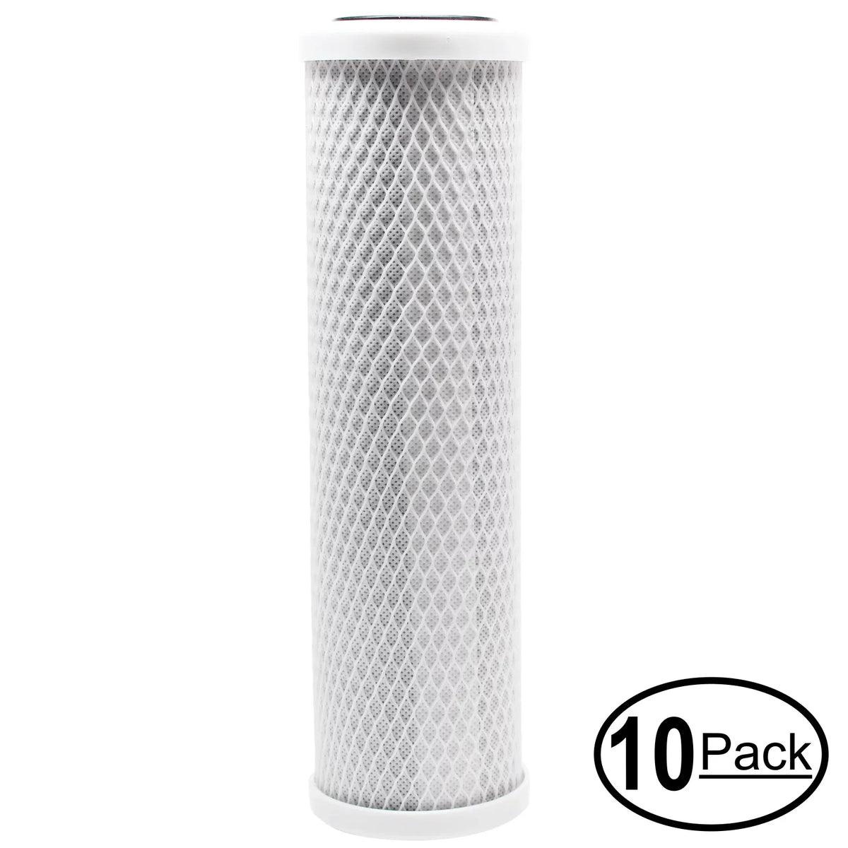 10-Pack Replacement for GE GXRM10RBL Activated Carbon Block Filter - Universal 10 inch Filter for GE REVERSizeE OSizeMOSizeISize FILTRATION SizeYSizeTEM - Denali Pure Brand