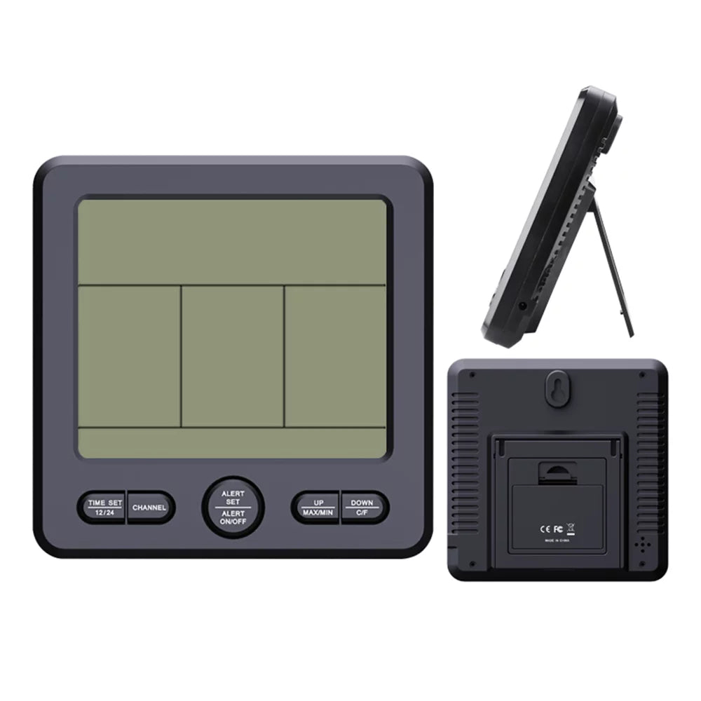 Digital Wireless Indoor Outdoor Thermohygrometer with 3 Remote Sizeensors 98ft/ 30m Backlight & Alarm Calibration Function Temperature Humidity Monitor with 3 Transmitters Weather Sizetations for Home Offic