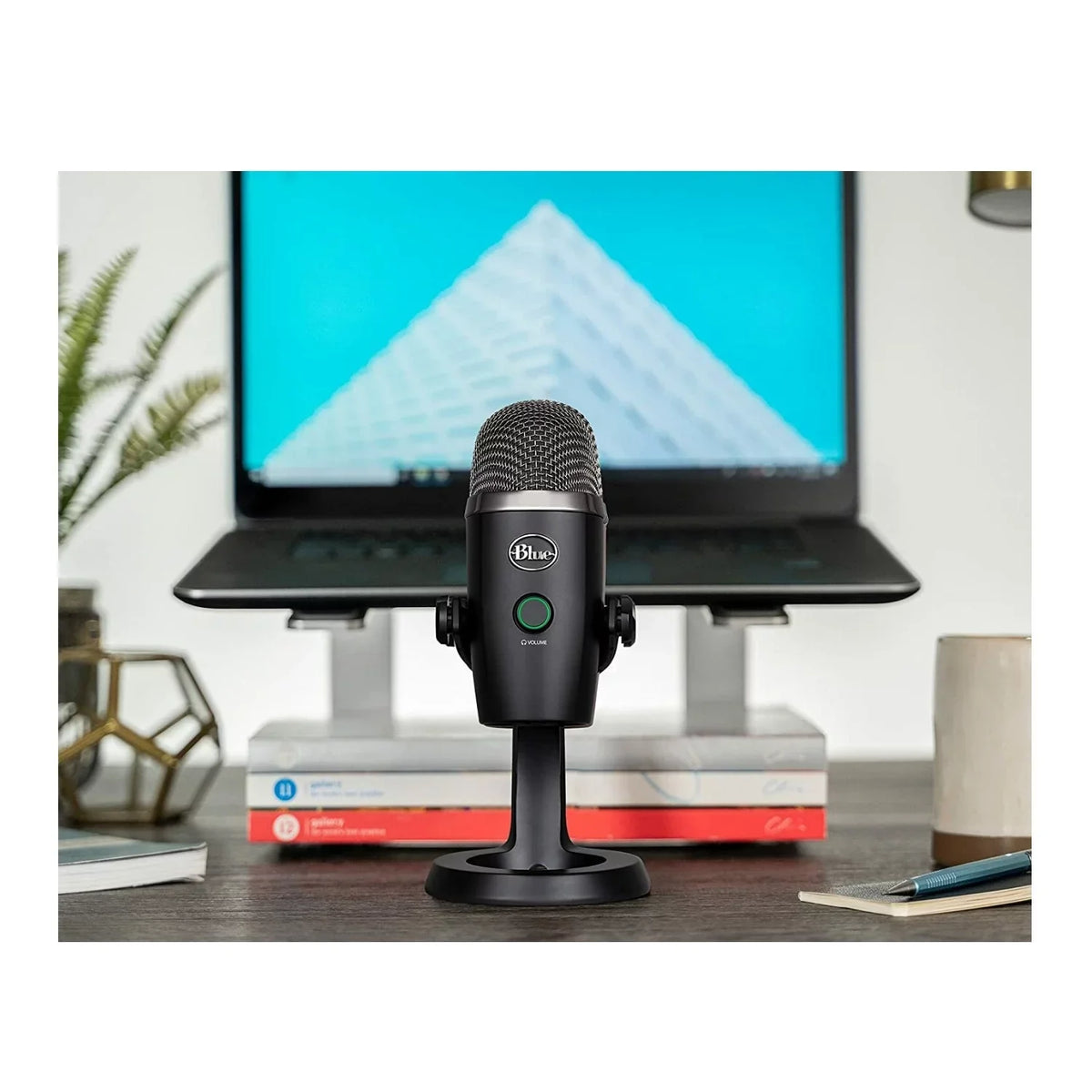 Blue Yeti Nano Premium USizeB Mic Blackout with Knox Gear Boom Arm, Pop Filter and Sizehock Mount