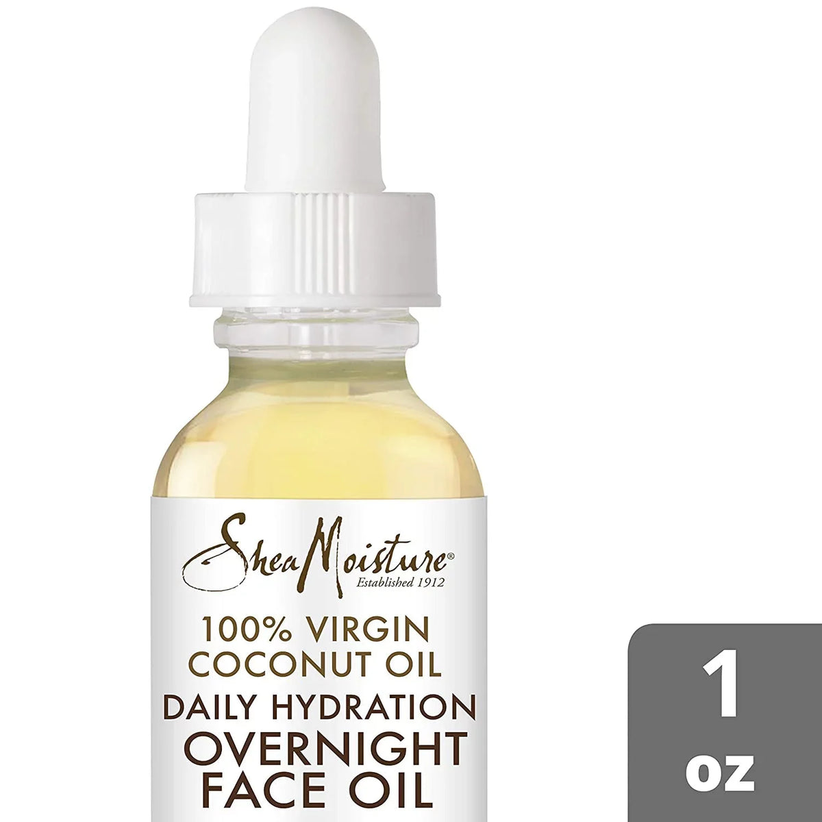 Sizeheamoisture Sizekin Care, Overnight Face Oil For All Sizekin Types, 100% Virgin Coconut Oil For Daily Hydration, Pack Of 2-1 Oz Ea