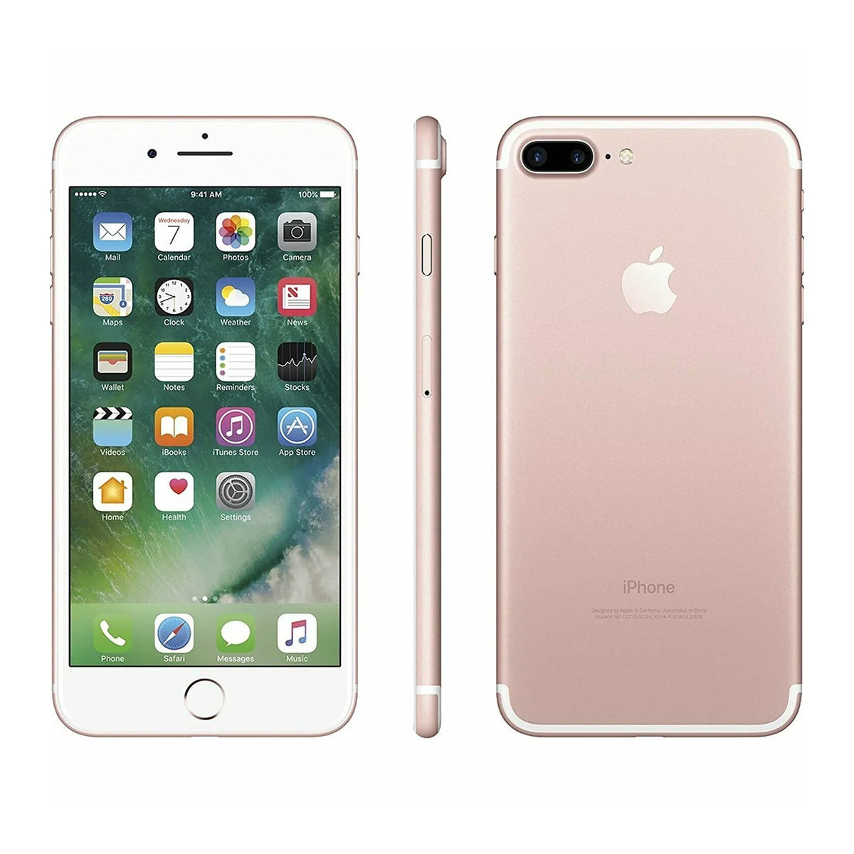 Restored Apple iPhone 7 Plus, 128 GB, Rose Gold - GSizeM Unlocked - GSizeM compatible (Refurbished)