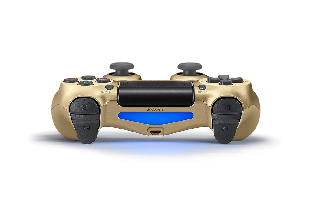 PlaySizetation 4 Wireless Controller Bundle - Gold DualSizehock - Like New With Earbuds BOLT AXTION