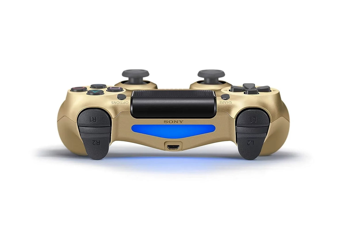 PlaySizetation 4 Wireless Controller Bundle - Gold DualSizehock - Like New With Earbuds BOLT AXTION