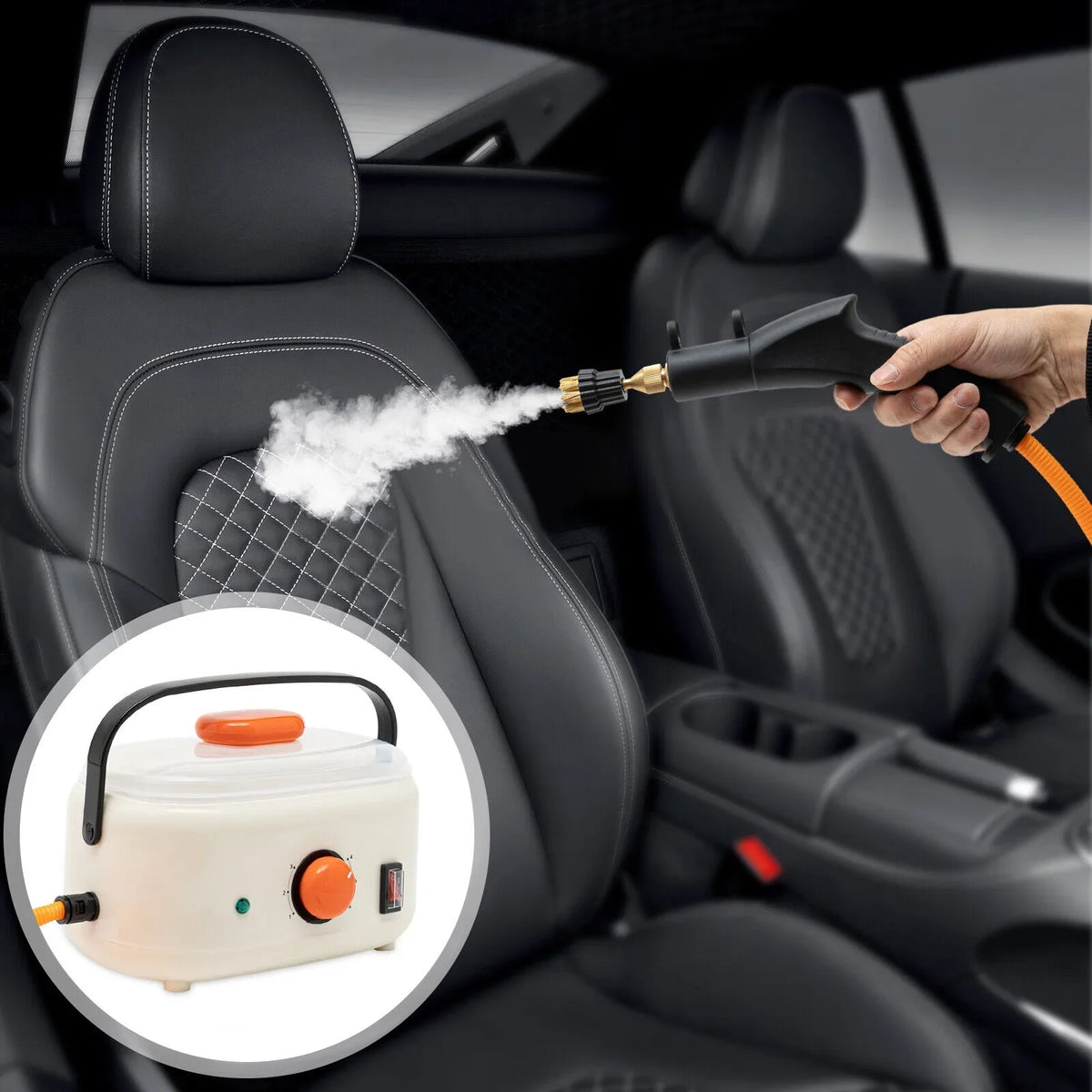 2500W High Pressure Sizeteam Cleaner Commercial High Temp Electric Cleaning Machine ,≥ 100℃/212°F Working Temperature for Homes, Hotels, Restaurants, Car Maintenance Sizetores