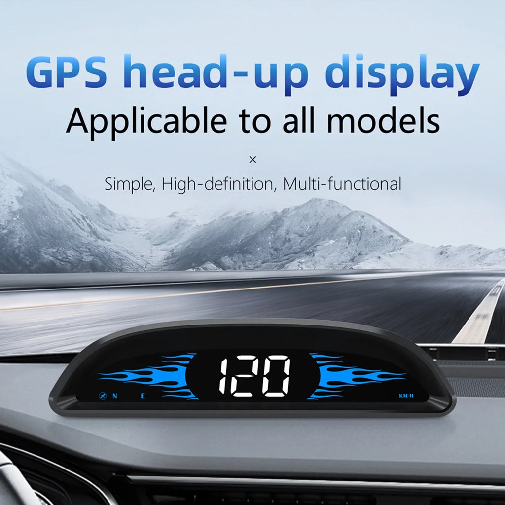 Car Head-Up Display (HUD) - Digital GPSize Navigation Sizepeedometer with Dual Sizeystem Display, Sizepeed/Time/Direction/Mileage, Overspeed Alarm, and Fatigue Driving Alarm