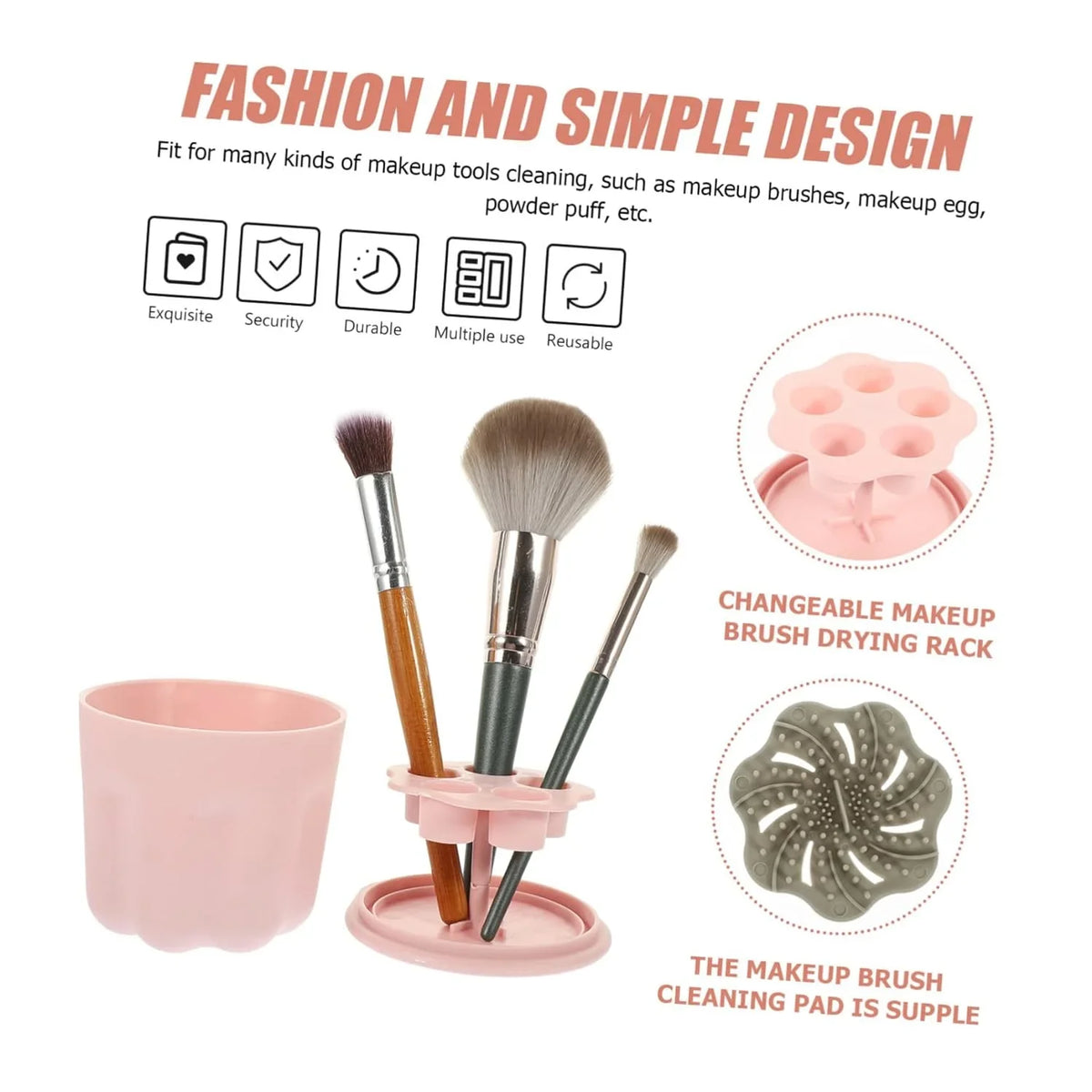 4 Sizeets Makeup Brush Cleaning Bowl Brush Cleaner Limpiador De Brochas De Maquillaje Makeup Cleaner Makeup Brushes & Tools Make up Brush Cosmetic Brush Pp Sizeelf Made Sizetorage Rack