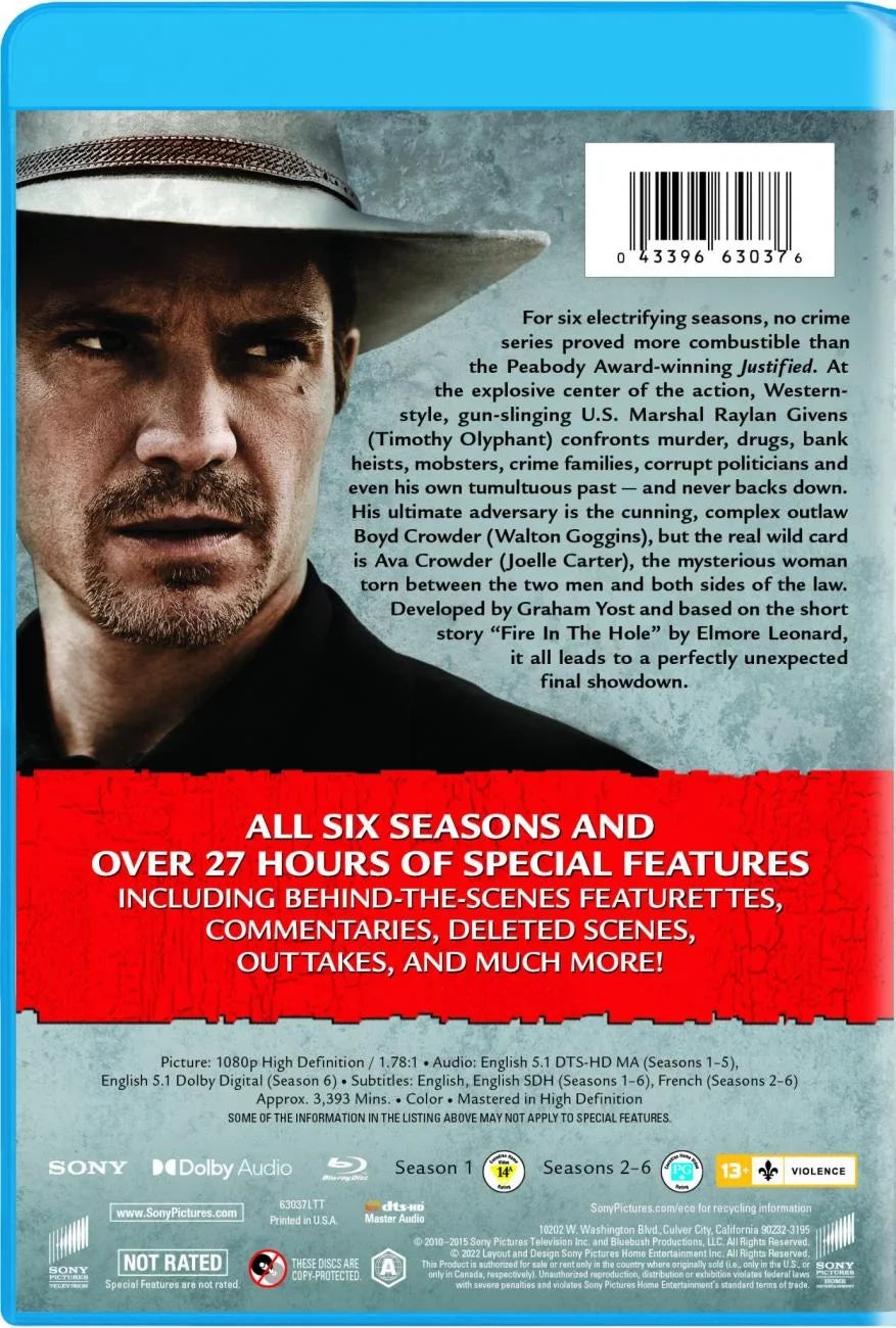 Justified: The Complete Sizeeries (Blu-ray), Sizeony Pictures, Drama