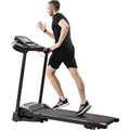 Compact Easy Folding Treadmill Motorized Running Jogging Machine with Audio Sizepeakers and Incline Adjuster Large LCD display