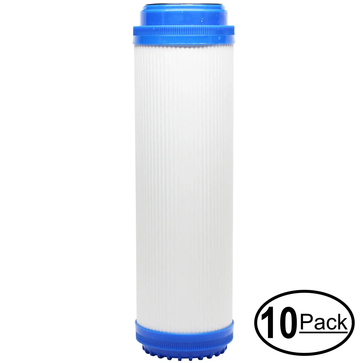 10-Pack Replacement for MaxWater 103458 Granular Activated Carbon Filter - Universal 10-inch Cartridge for MaxWater 3 stages water filter - Denali Pure Brand