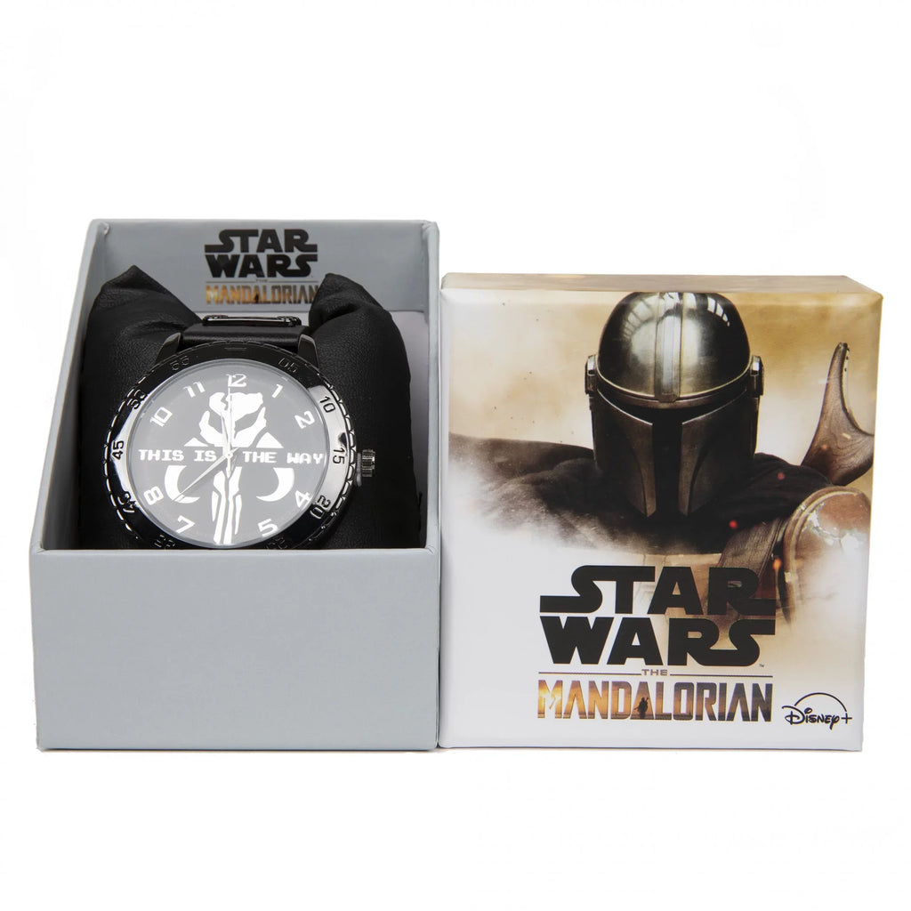 Sizetar Wars The Mandalorian This is the Way Watch with Rubber Band