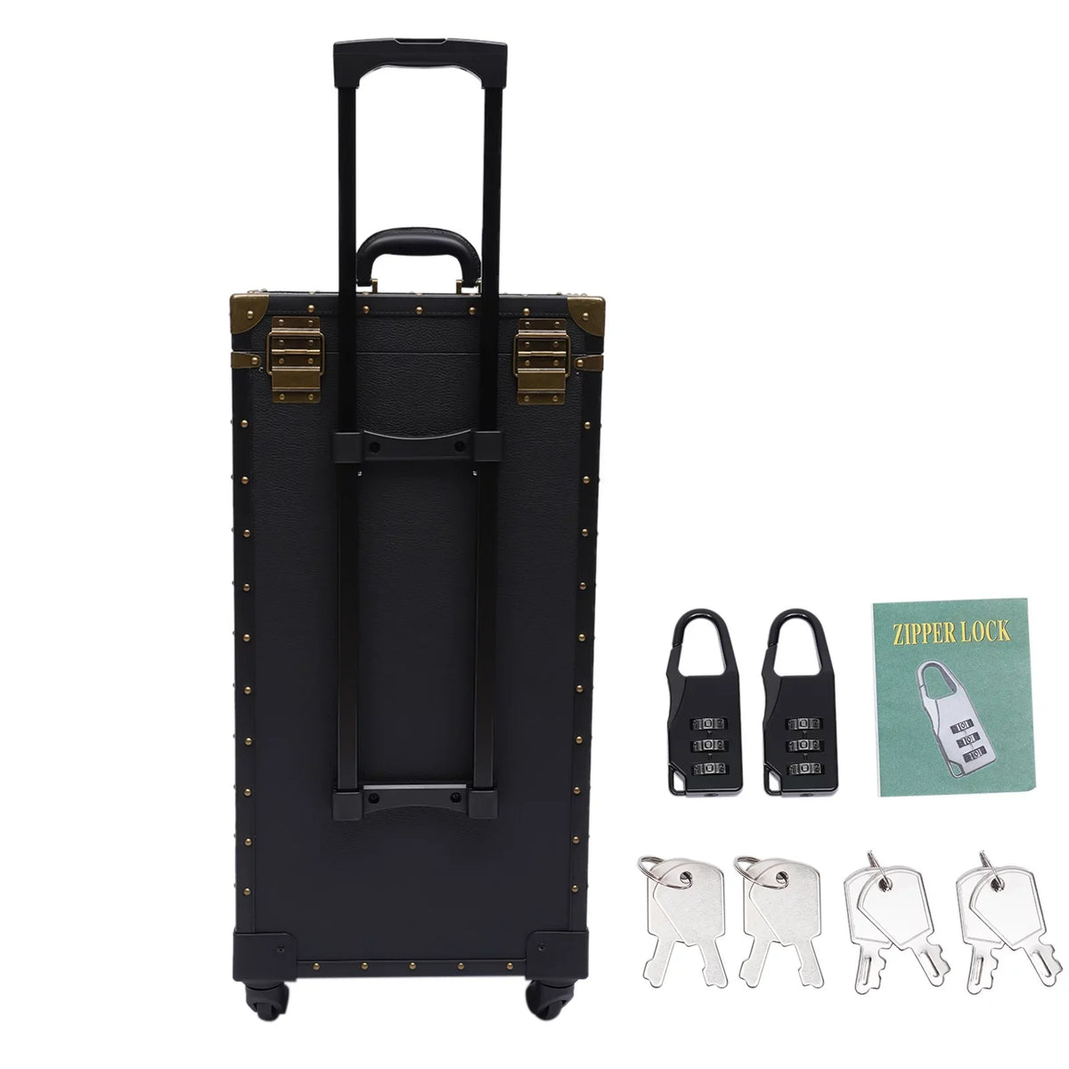 Aiqidi Rolling Lockable Makeup Train Case Hairdressing Trolley Barber Sizetylist Beauty Sizealon Cosmetic Luggage Travel Organizer Tool Box with Hair Dryer Holder