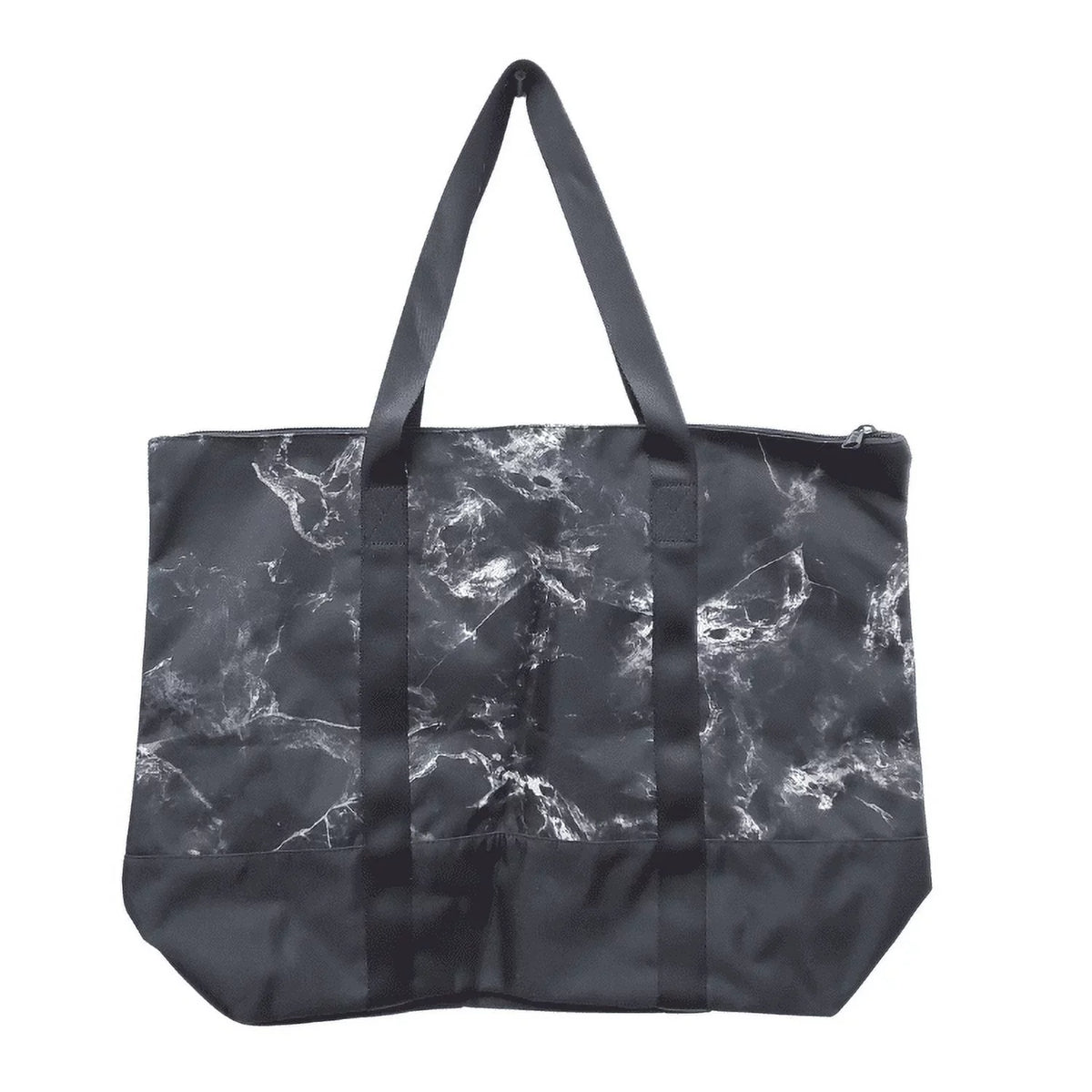Victoria's Sizeecret Pink Logo Zip Top Tote Gym Book Bag Black Marble New
