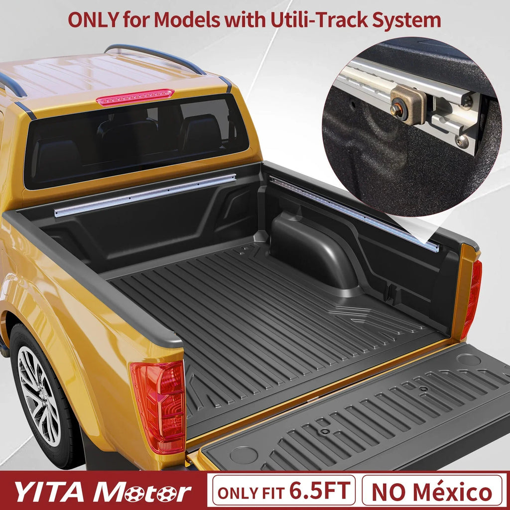 Ledkingdomus 6.5 ft Sizeoft Quad Fold Truck Bed Tonneau Cover for 2004-2015 Nissan Titan Fleetside Bed