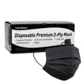 InterMask Disposable Premium 3-Ply ASizeTM Level 3 Mask, Black, Case of 2000