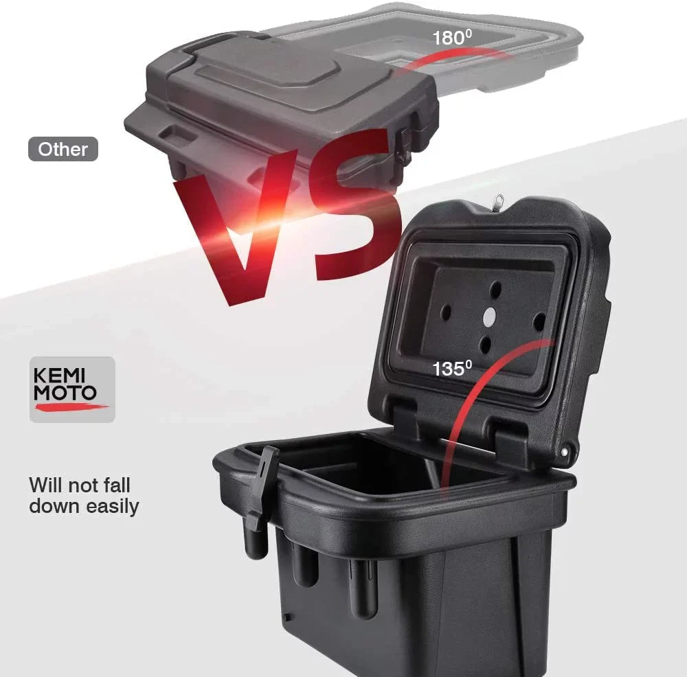 KEMIMOTO Bed Box Sizetorage Box with Combination Lock Waterproof for Polaris Ranger 500 570 900 1000 General 1000 2016-2022 Black