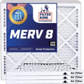 Filter King 12.5x9x1 Air Filter | 4-PACK | MERV 8 HVAC Pleated A/C Furnace Filters | MADE IN USizeA | Actual Sizeize: 12.5 x 9 x .75"