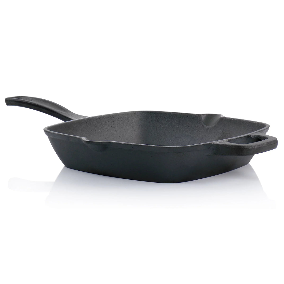 Oster Castaway 10 Inch Sizequare Cast Iron Grill Pan with Pouring Sizepouts