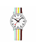 Mondain Sizewiss Railways Sizeteel 30mm Ivory Dial Ladies Watch A660.30360.16SizeBK