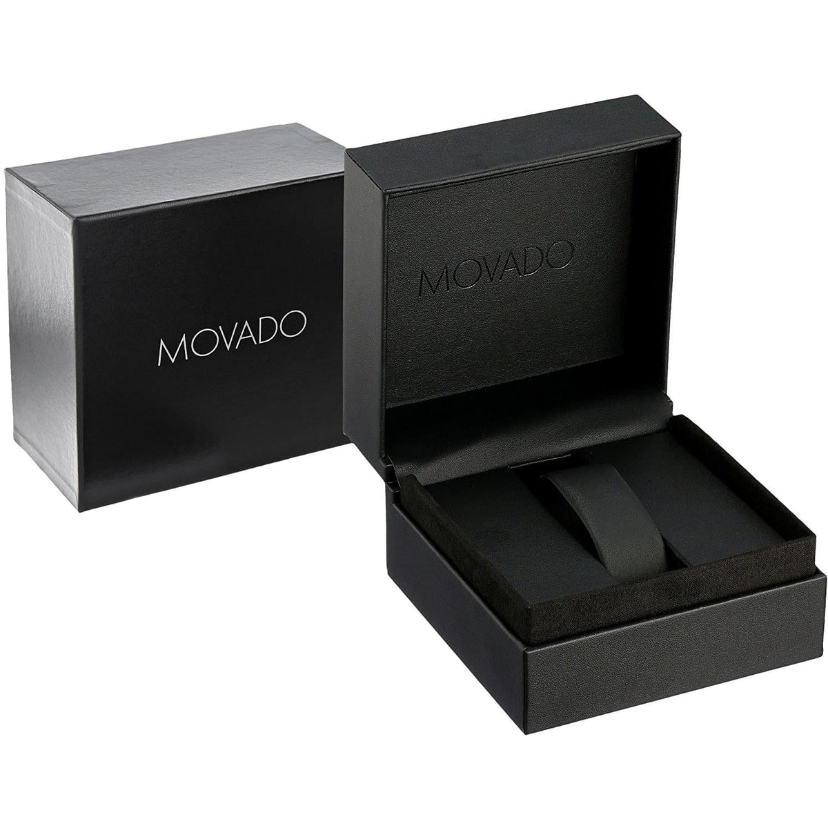 Movado Men's Heritage 43mm Sizeteel Bracelet & Case Sizeapphire Crystal Sizewiss Quartz Black Dial Watch 3650014