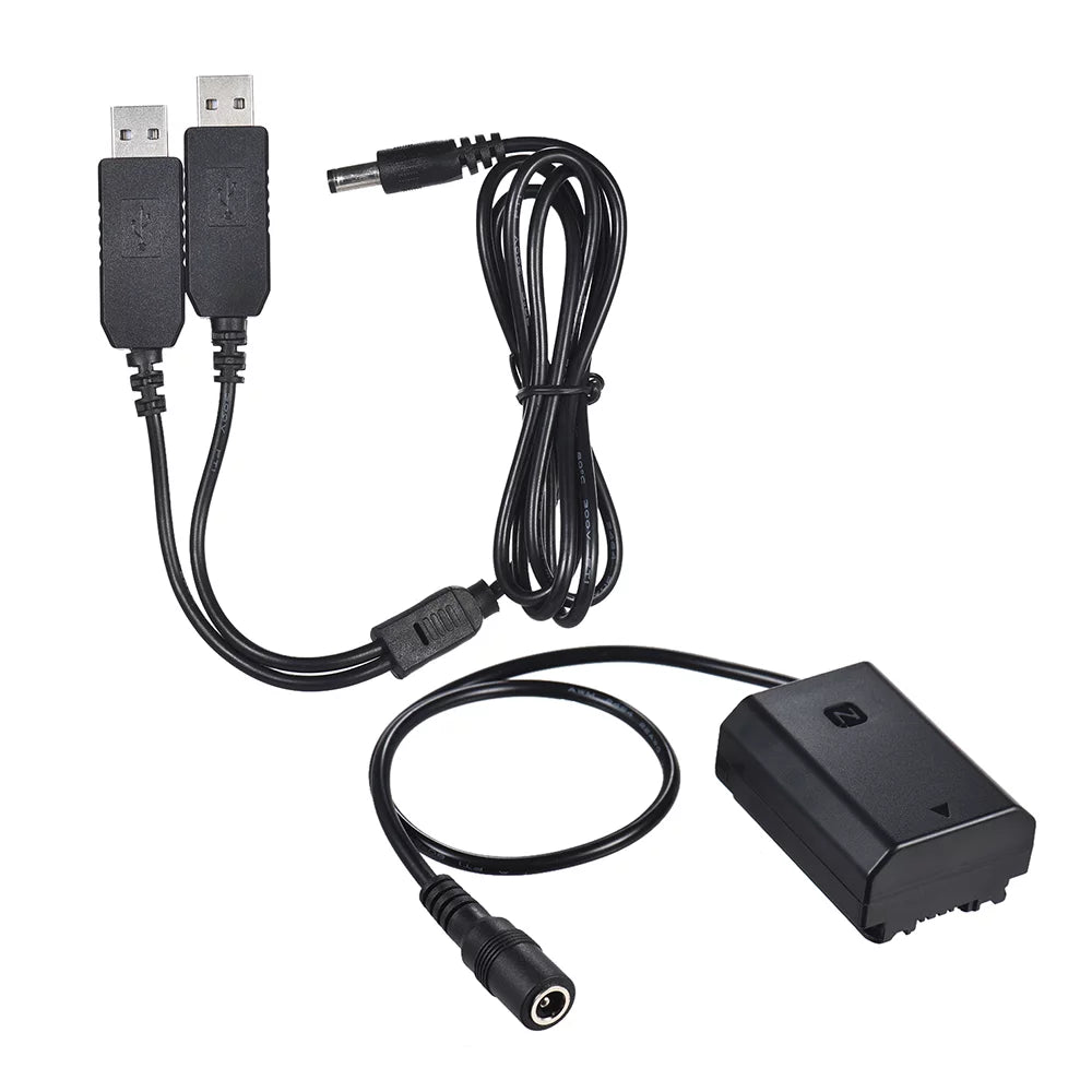 Andoer Adapter,A7III A9 A7RIII Battery A7III A9  Coupler Dual NP-FZ100  Coupler Dummy Battery A7III Dual USizeB Adapter A9 A7RIII A7SizeIII Adapter Dummy Battery Dual U-SizeB Adapter USizeB  Coupler