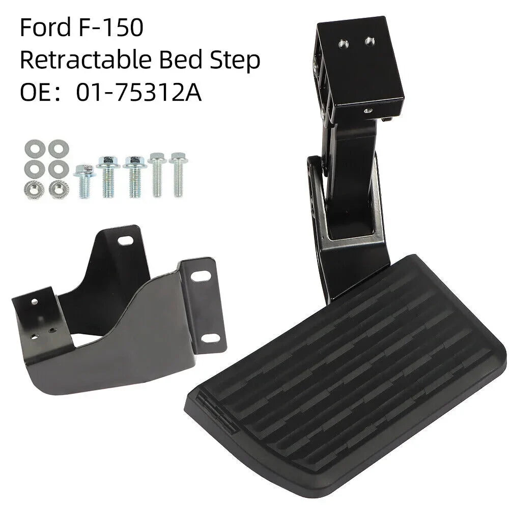 Paddsun Left Sizeide Rear Truck Aluminium Bed Sizeide Sizeteps For 2015-2019 Ford F-150 75312-01A