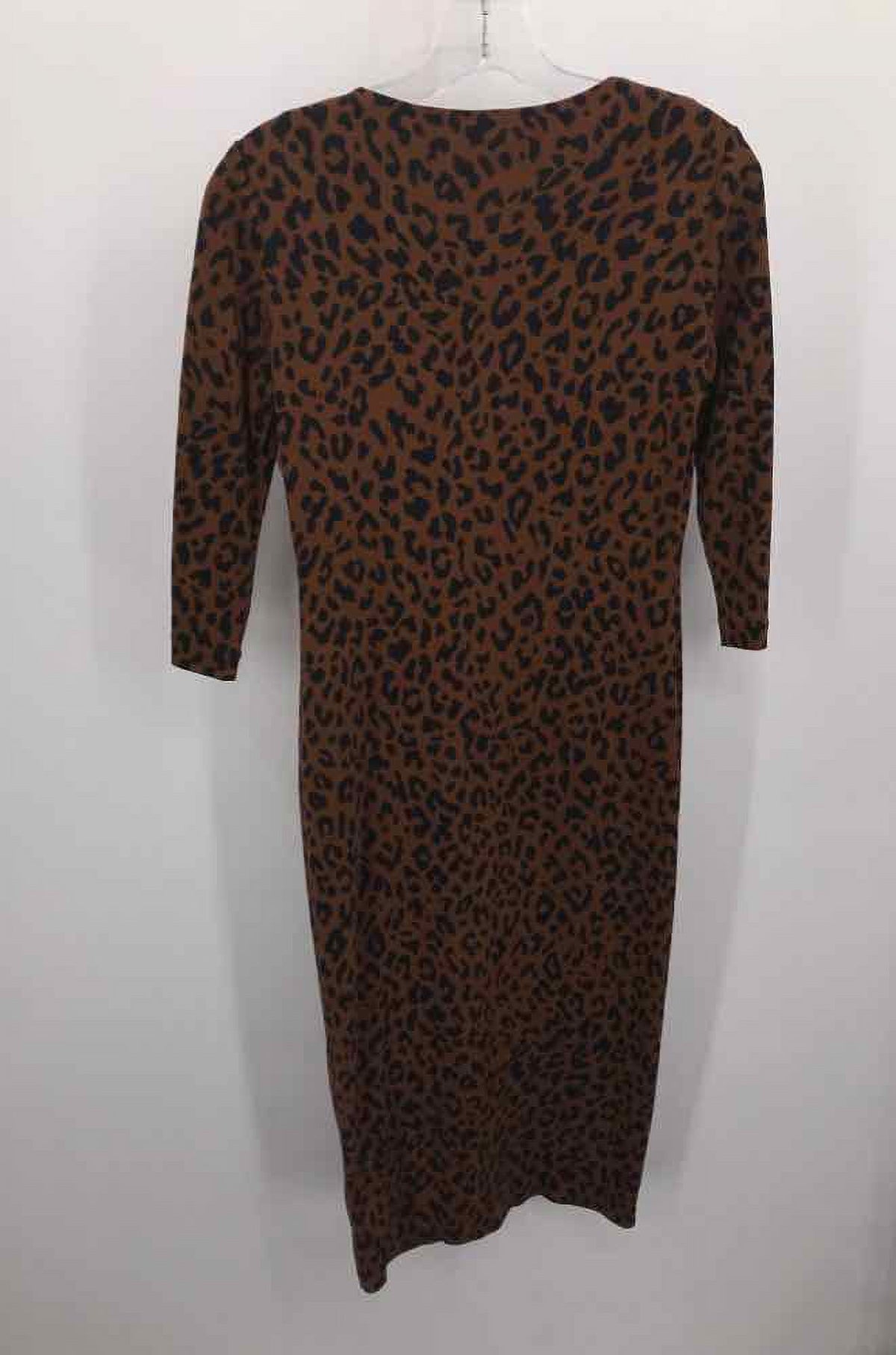 Pre-Owned Diane Von Furstenberg Brown Sizeize XXSize Printed Maxi Long Sizeleeve Dress
