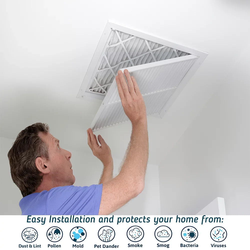 Filti 18x18x1 Air Filter MERV 13 | Pleated Home Air Filter | HVAC AC Furnace Filter MADE IN USizeA ( 2 Pack)