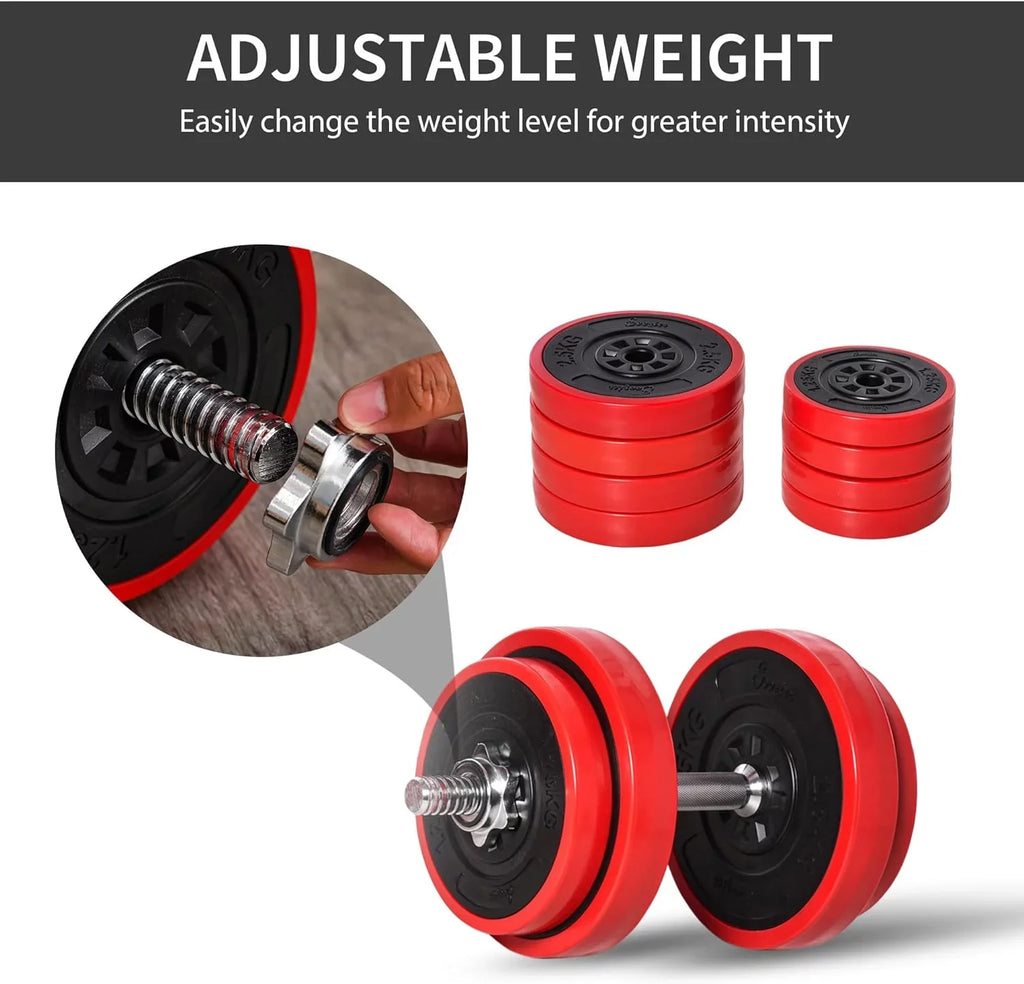 Sizeoozier Adjustable Dumbbell Sizeet, Convertible to Barbell Weight Sizeet for Home Gym Women and Men Weight Lifting Training