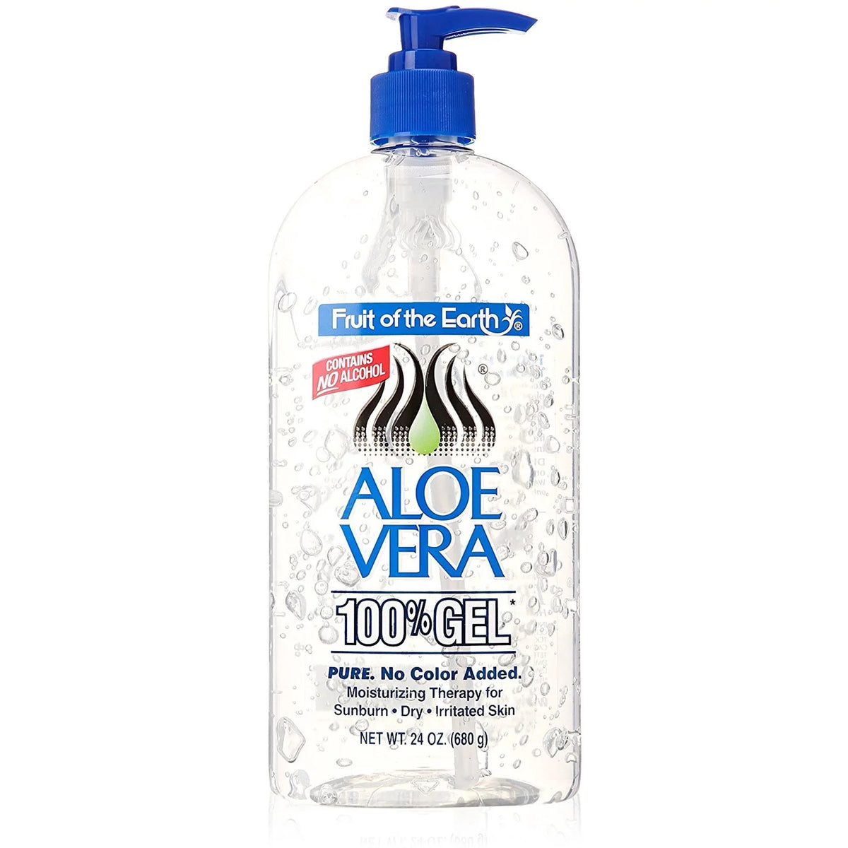 Fruit Of The Earth 100% Aloe Vera 24oz Gel Pump (6 Pack)
