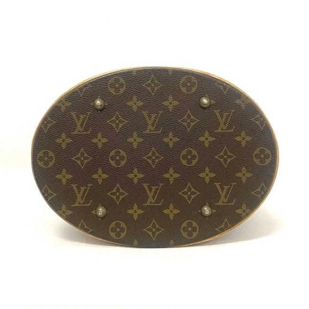 Pre-Owned Louis Vuitton Bucket GM Brown Monogram M42236 Canvas Nume Leather VI0914 LOUISize VUITTON Bag Women's (Fair)