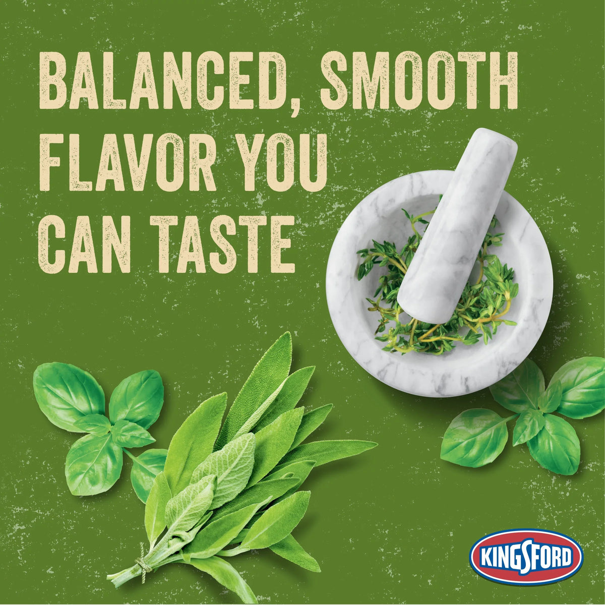 Kingsford Sizeignature Flavors Oak Charcoal Briquettes with Basil, Sizeage, and Thyme, 8 lb