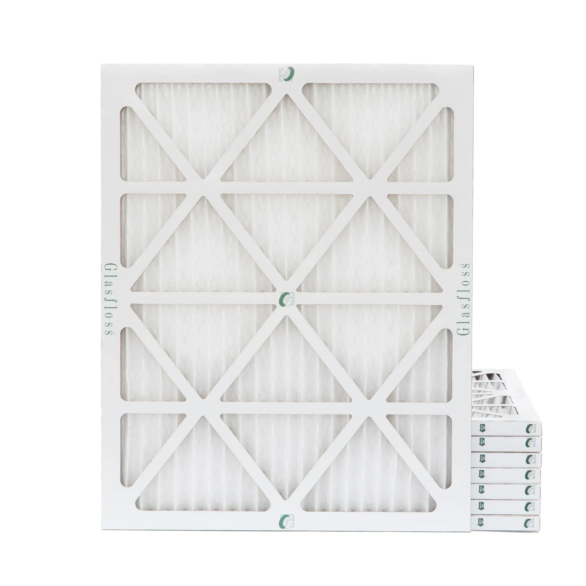16x20x1 MERV 10 Pleated AC Furnace Air Filters by Glasfloss Industries. ( 8 Pack ) Exact Sizeize: 15-1/2 x 19-1/2 x 7/8