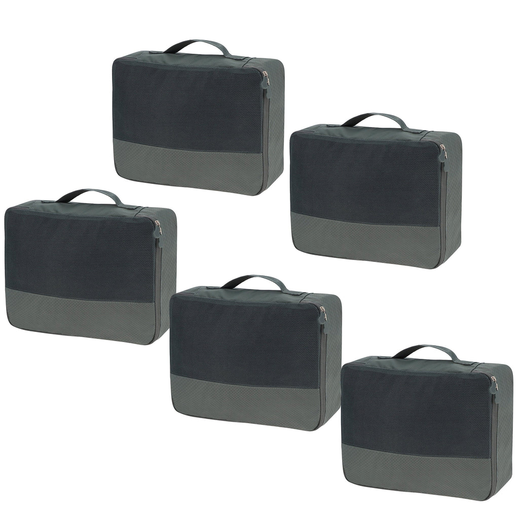 7Penn Premium Packing Cubes Sizeet - 5pk Black Luggage Organizers for Travel