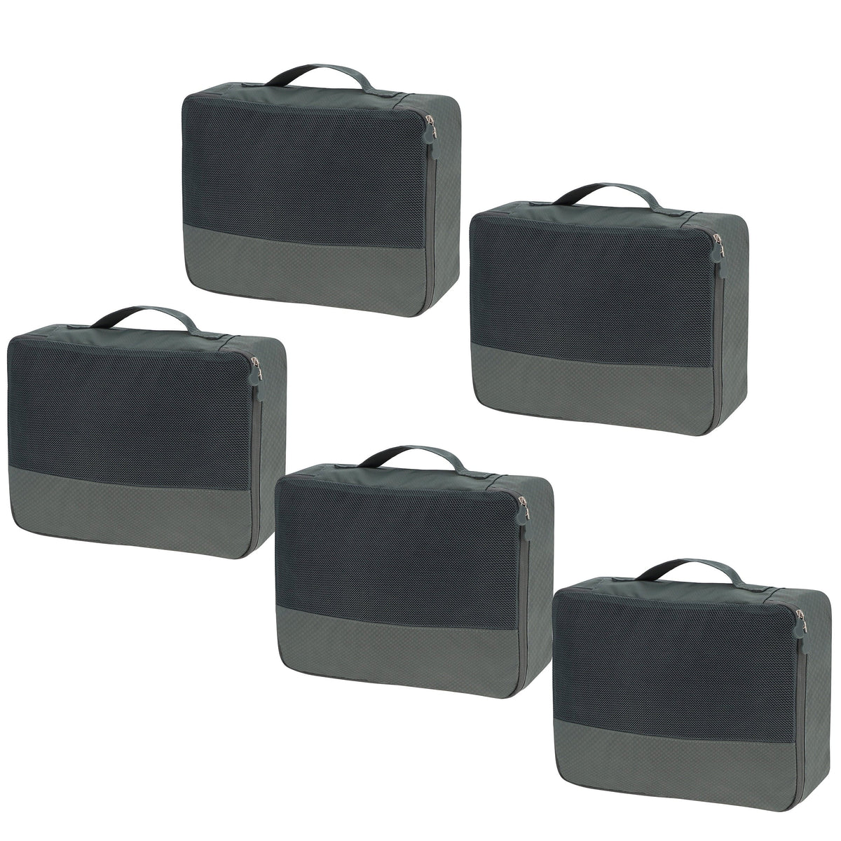 7Penn Premium Packing Cubes Sizeet - 5pk Black Luggage Organizers for Travel