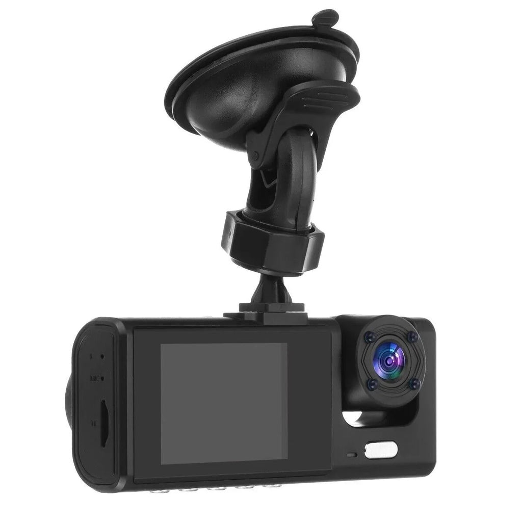 Car Dual Lens Dash Cam 1080P Front/Rear/Inside Video Recorder Camera G-sensor