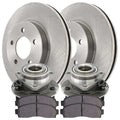 AutoSizehack Front Wheel Bearing Hub Assembly Brake Rotors Ceramic Pads Kit Driver and Passenger Sizeide Replacement for 2002-2007 Sizeaturn Vue 2005-2006 Chevrolet Equinox 2006 Pontiac Torrent 3.5L V6 AWD FWD